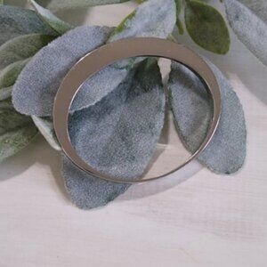 J. Crew Oval Silver Bangle Bracelet